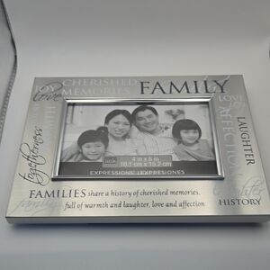 Family Photo Frame “Cherished Memories” Holds 4x6 Landscape